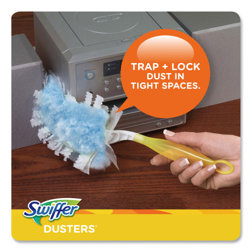 Swiffer Refill Dusters， Dust Lock Fiber， Light Blue， Unscented， 10/Box， 4 Box/Carton (21459CT)