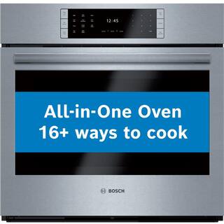 Bosch Benchmark Benchmark Series 30 in. Built-In Single Electric Convection Wall Oven with Fast Preheat Self-Clean in Stainless Steel HBLP451UC