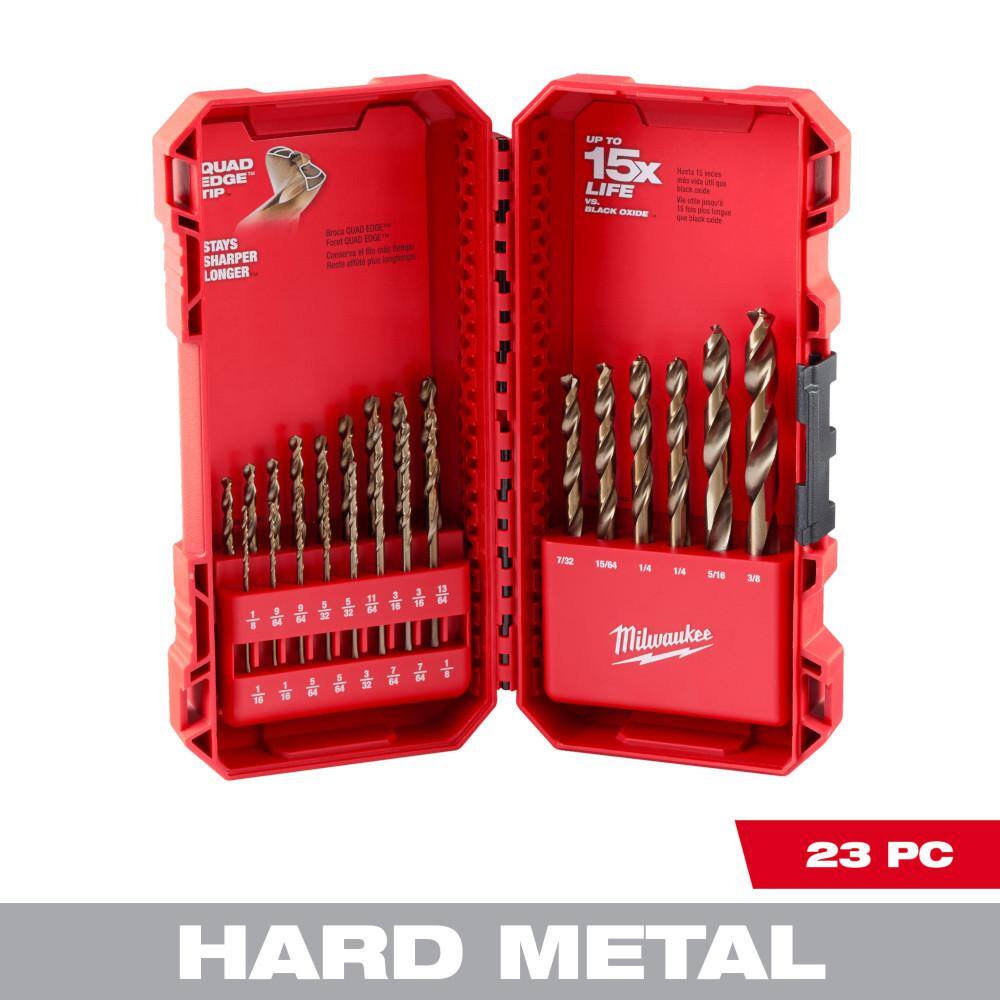 MW Cobalt Red Helix Twist Drill Bit Set for Drill Drivers (23-Piece) 48-89-2338