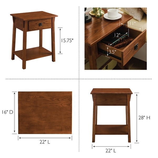 Leick Home Mission End Table with Drawer