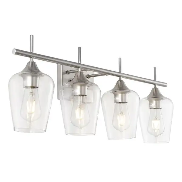 GetLedel 4-light Vanity Light Sconce With Clear Glass Shades