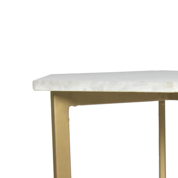 Aurora Home Piers Hexagon Marble Table - 18