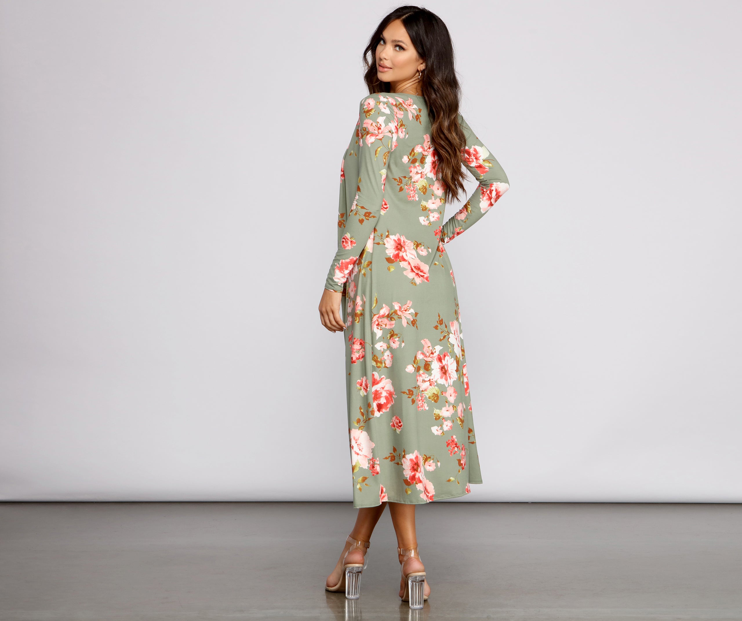 Floral Passion Long Knit Duster