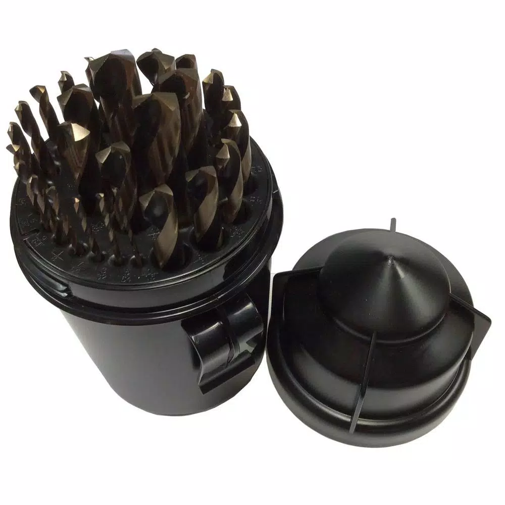 Drill America Mechanics Length High Speed Steel Drill Bit Set in Round Case (29-Piece) and#8211; XDC Depot