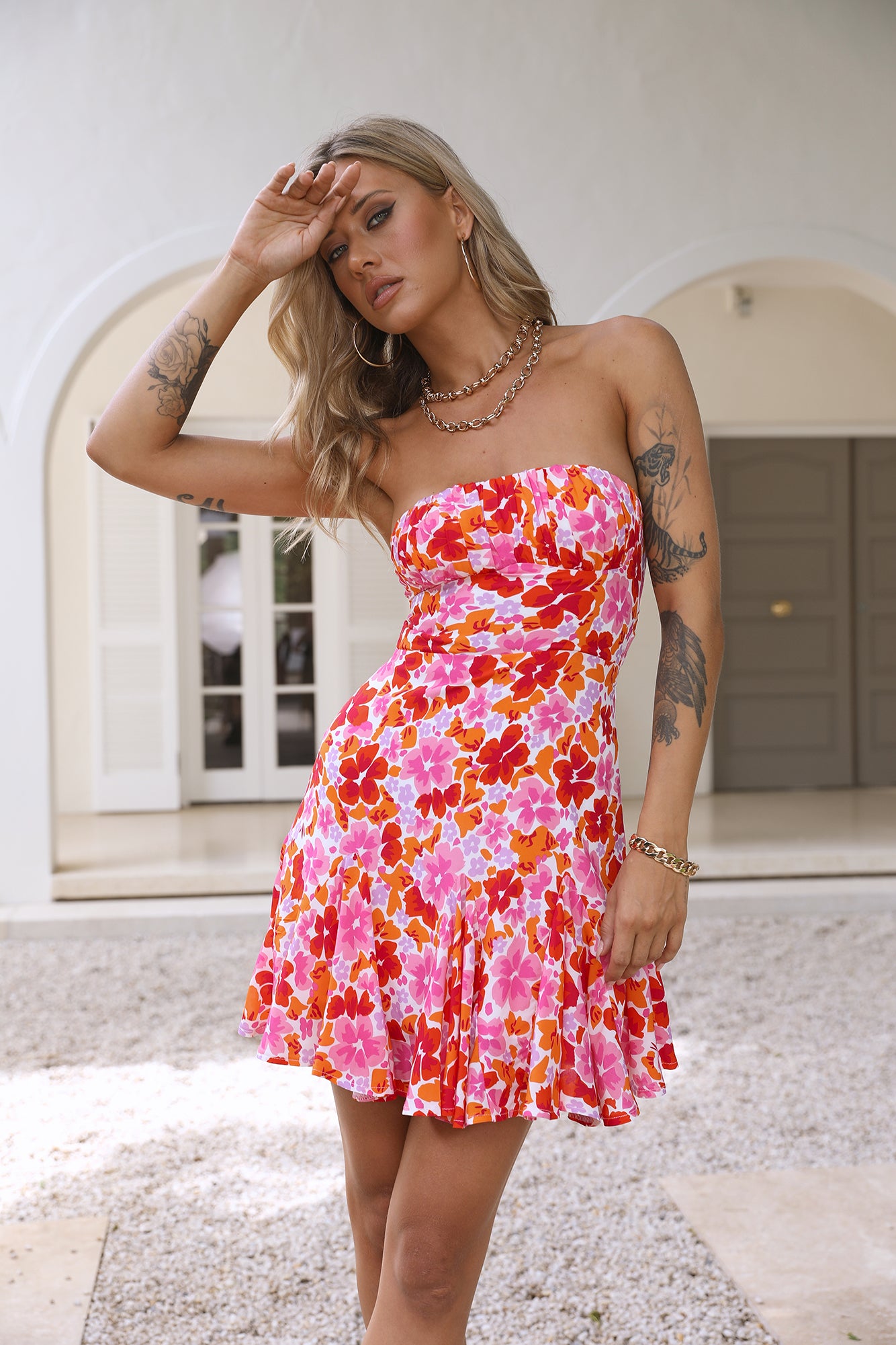 Vacation Ready Mini Dress Pink