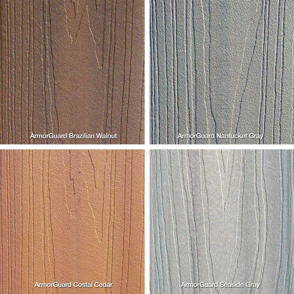 Fiberon ArmorGuard 1516 in. x 5-14 in. x 16 ft. Brazilian Walnut Grooved Edge Capped Composite Decking Board BRDVCG BW 16
