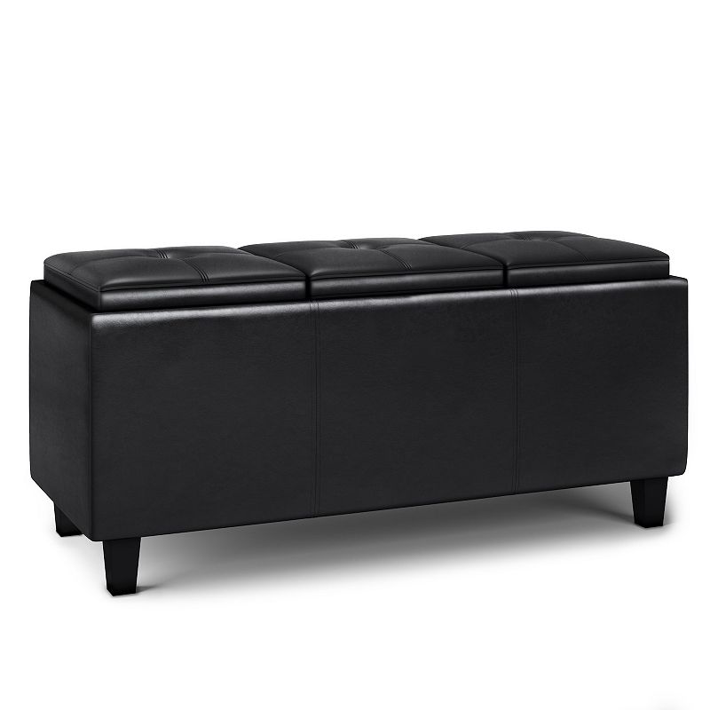 Simpli Home Avalon Tray Storage Ottoman