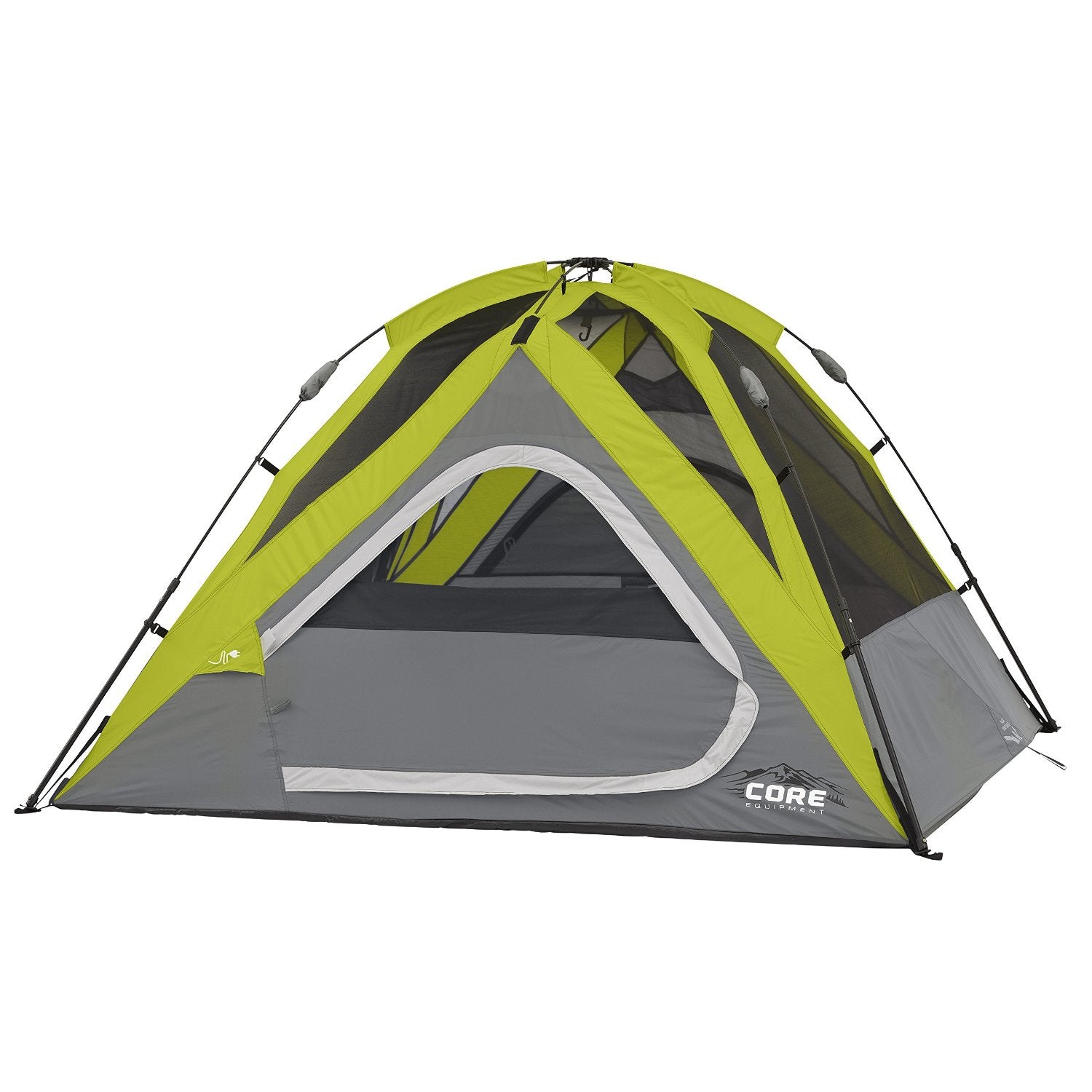 CORE Equipment 9 x 7-Foot 4-Person Dome Camping Tent， Green/Grey | COR-40006