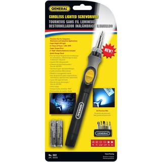 General Tools 10 in. LED Lighted Power Precision Screwdriver 502