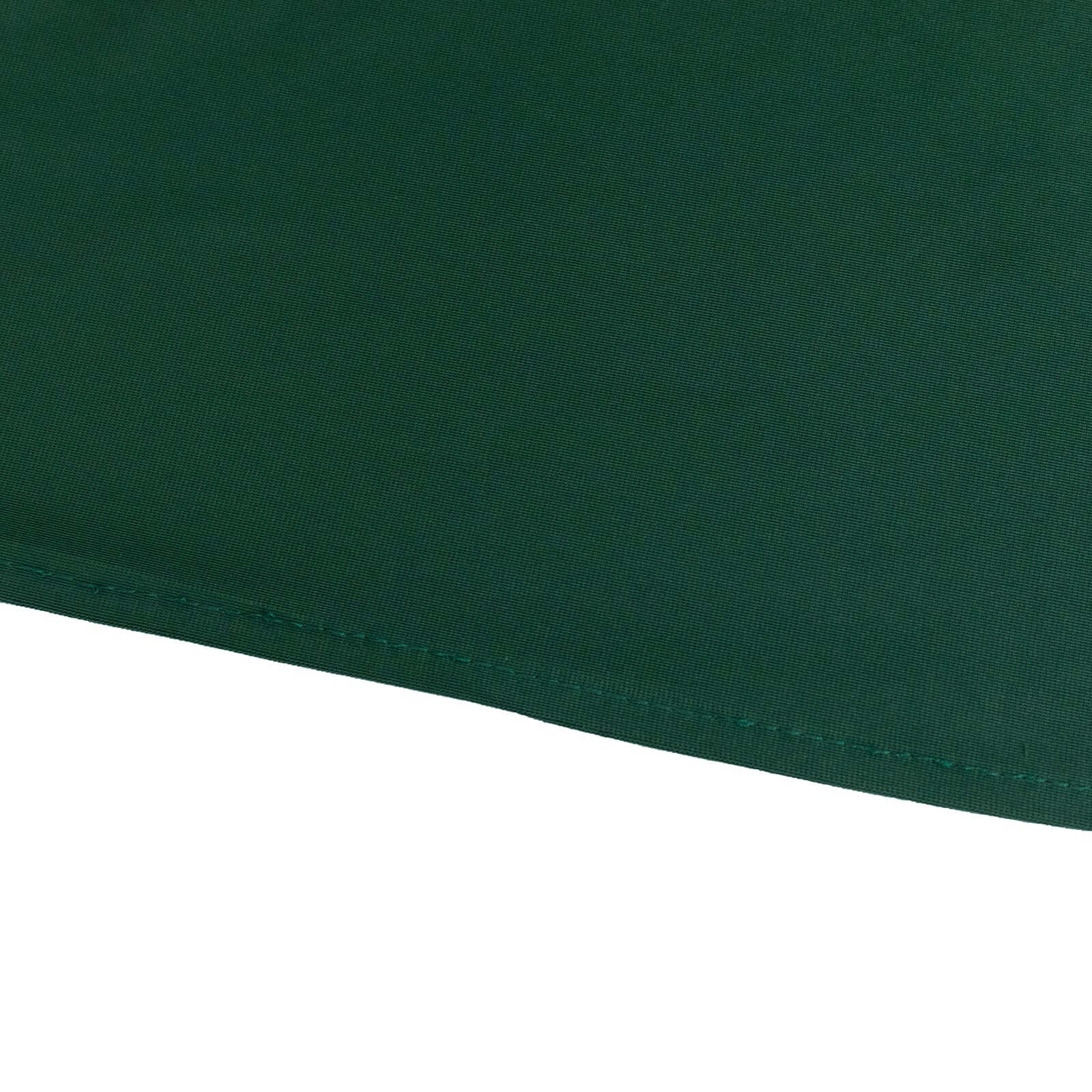 Hunter Emerald Green Premium Scuba Round Tablecloth, Wrinkle Free Polyester Seamless Tablecloth 120