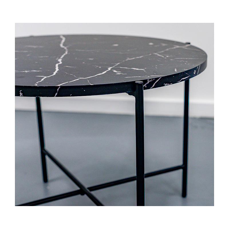 JADEN Side Table Small 45cm - Black & White