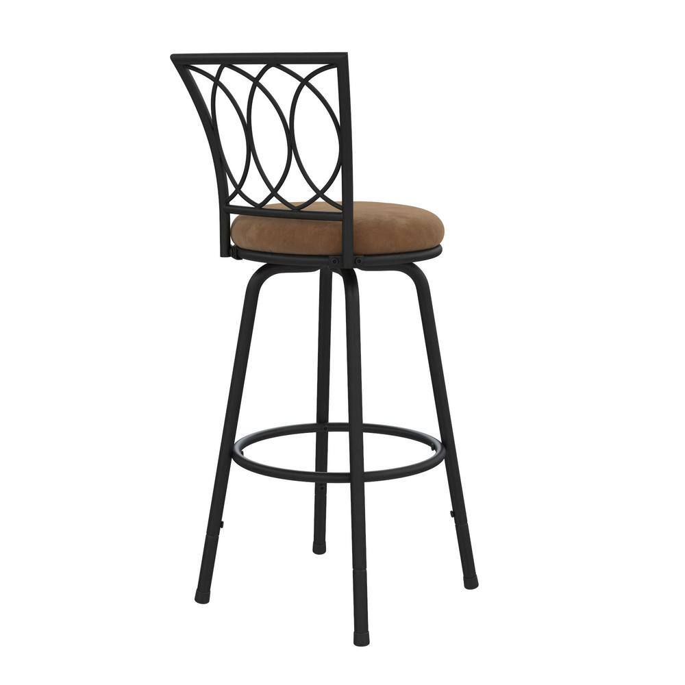 DHP Ciaran Upholstered Tan Microfiber Seat Swivel Barstool (Set of 3) DE13981