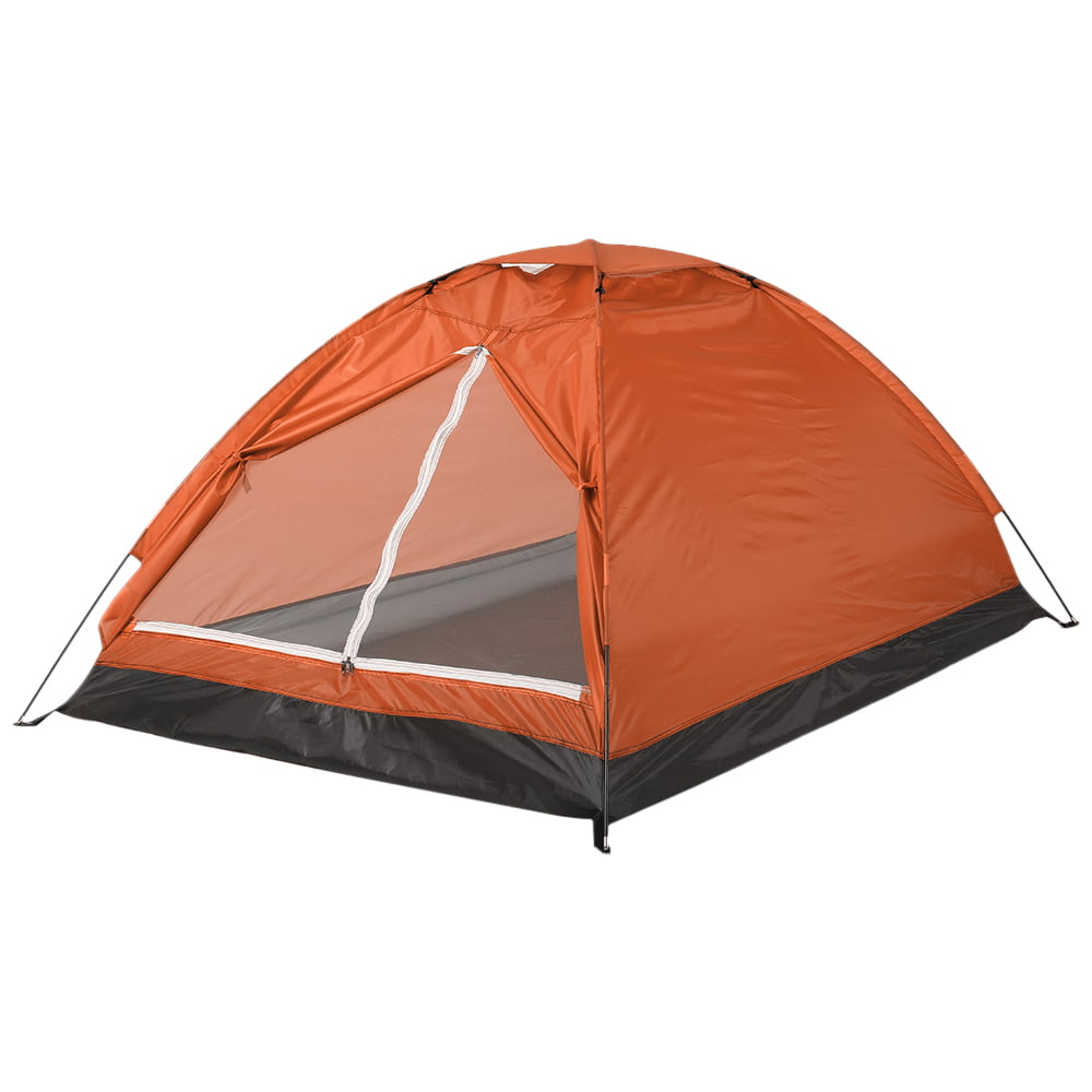 Andoer Camping Tent for 2 Person Single Layer Outdoor Portable Beach Tent，Orange