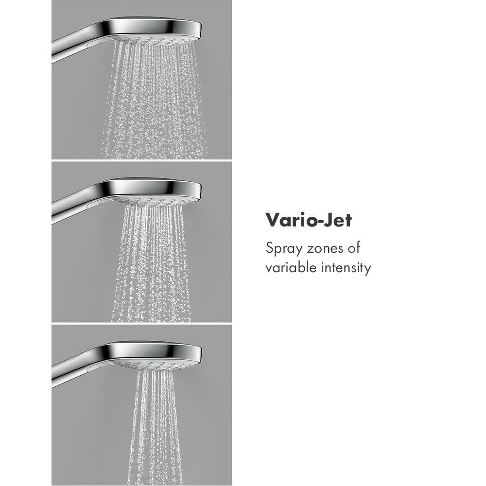 Hansgrohe Croma Select E 3-Spray Patterns 4.3 in. Single Wall Mount Handheld Shower Head in Brushed Nickel 04726820