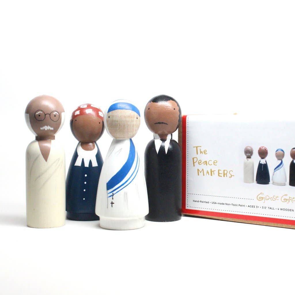 The Peace Makers - Wooden Peg Doll Set