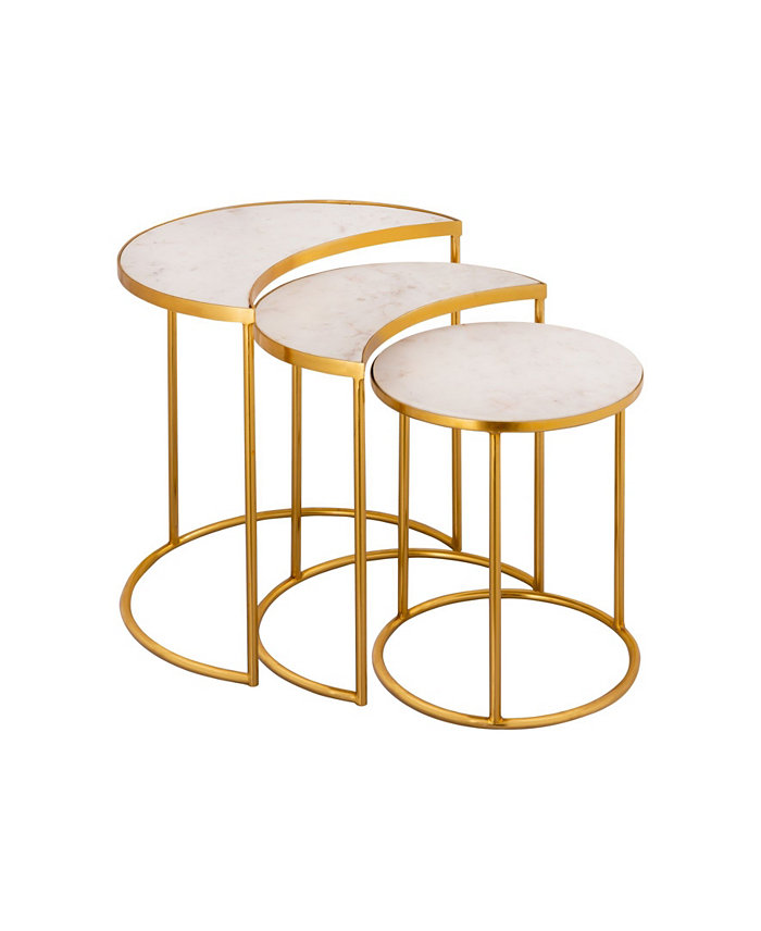 TOV Furniture Crescent Nesting Tables Set of 3