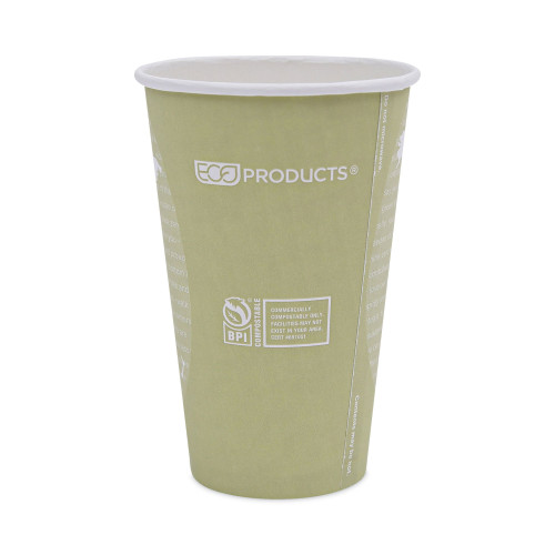 Eco-Products World Art Renewable and Compostable Hot Cups， 16 oz， 50/Pack， 20 Packs/Carton (EPBHC16WA)