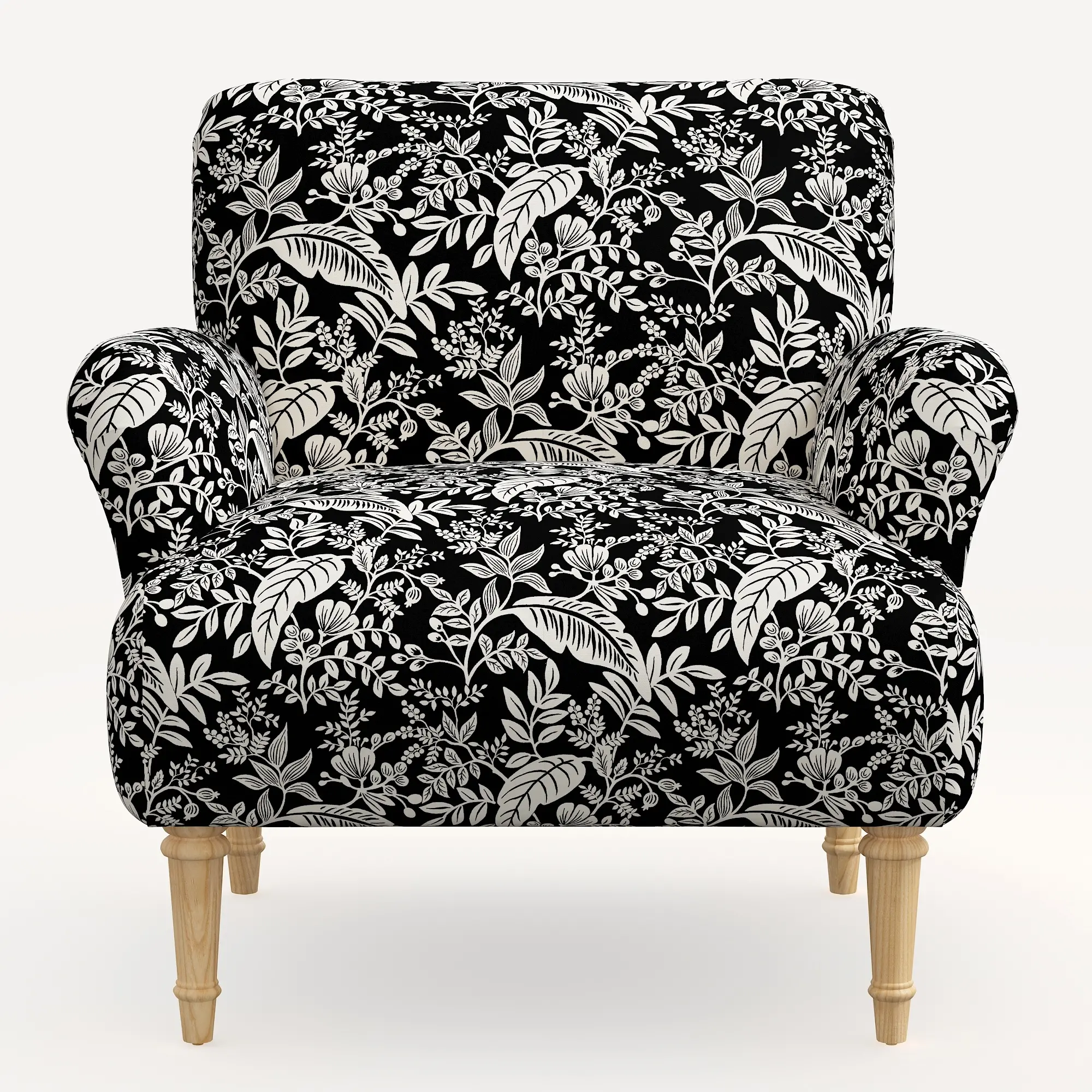 Rifle Paper Co. Bristol Canopy Black and Cream Accent Chair