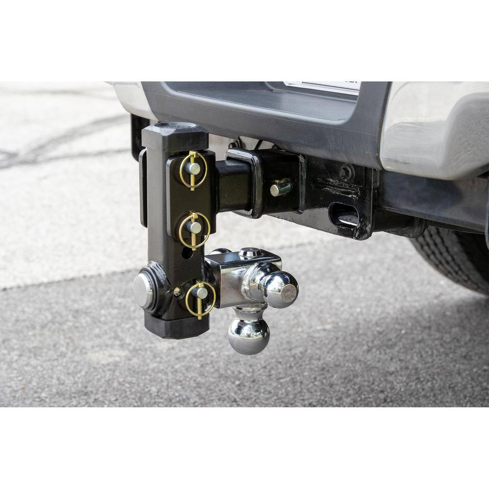 Buyers Products Company Adjustable Tri-Ball Hitch with Chrome Towing Balls for 2-12 in. Hitch Receivers 1802500