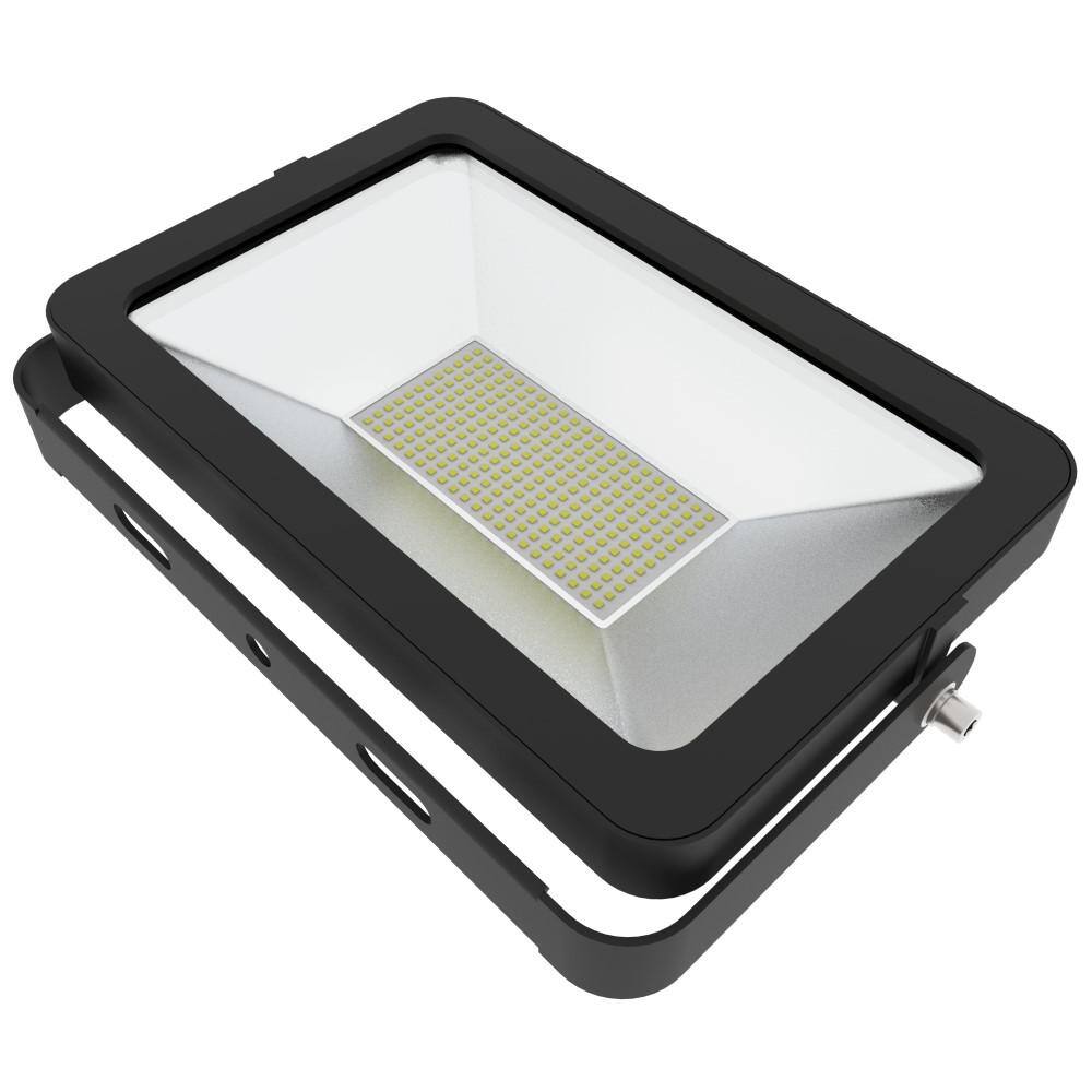 JH LED 1050-Watt Equivalent Integrated Black Outdoor LED Flood Light 18000 Lumens Security Light JH-SPL150W-82F