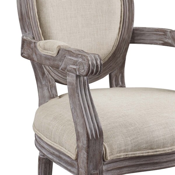 Emanate Vintage French Upholstered Fabric Dining Armchair - n/a