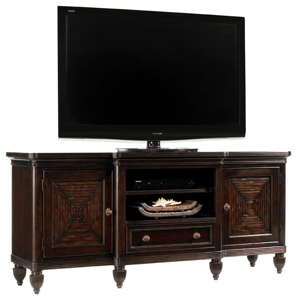 Maui Media Console   Traditional   Entertainment Centers And Tv Stands   by Homesquare  Houzz