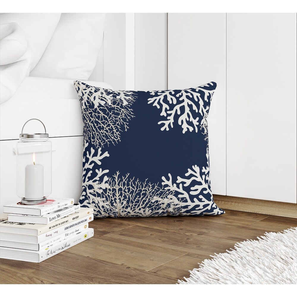 CORAL NAVY Accent Pillow By Kavka Designs