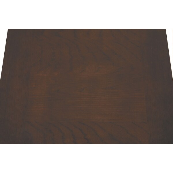 Wooden End Table with Sled Style Base， Brown - 24.13 H x 24.13 W x 24.13 L Inches