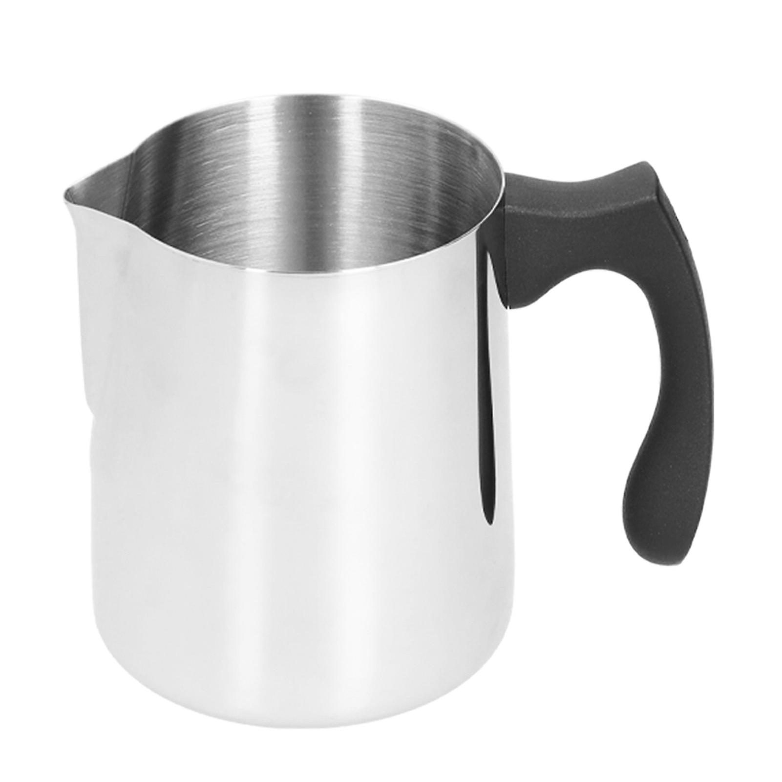 Milk Frothing Pitcher Stainless Steel Coffee Steaming Jug Latte Art Pitcher for Coffee Lovers600ml