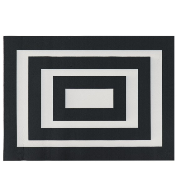 Evergreen Black And White Frame Layering Mat 11 5 X 9 5 Inches Indoor And Outdoor Decor