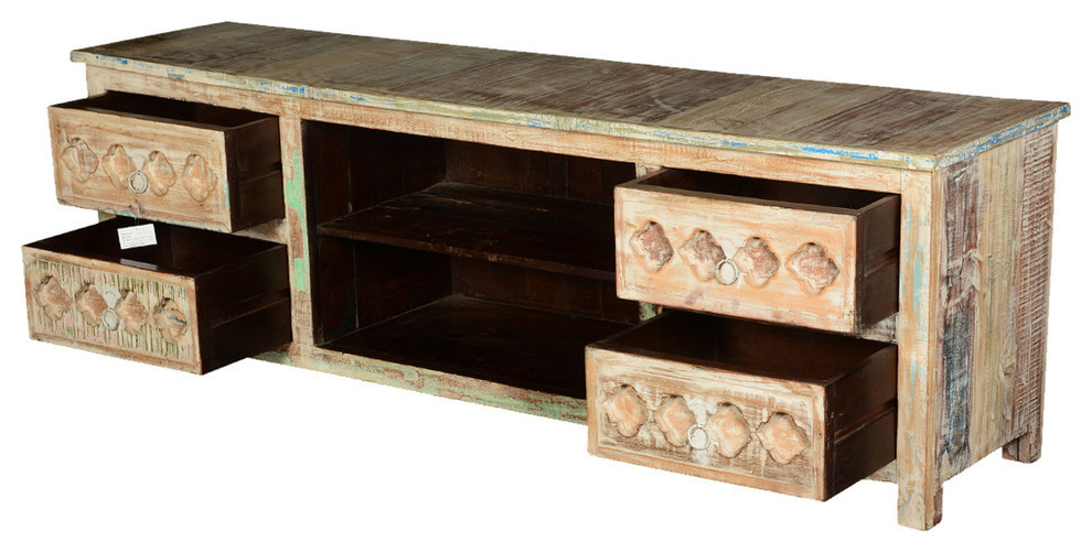 Country Diamonds Reclaimed Wood Rustic TV Console Media Cabinet   Farmhouse   Entertainment Centers And Tv Stands   by Sierra Living Concepts Inc  Houzz