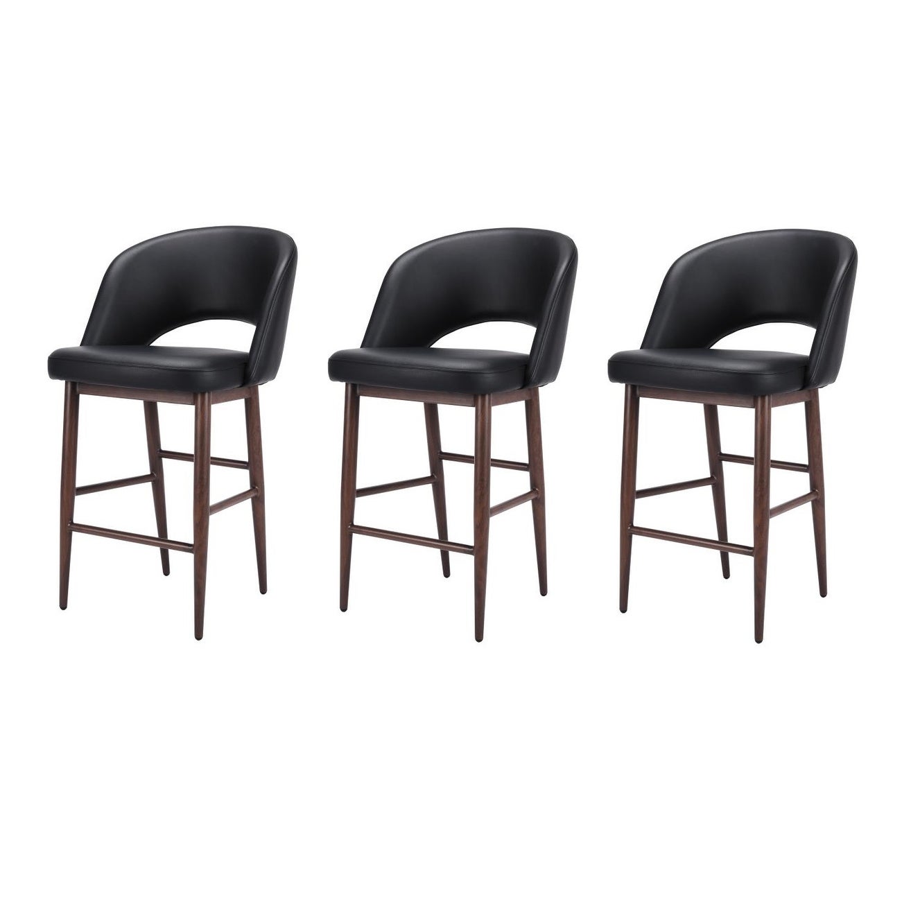 Executive Faux Leather Stool (Set of 3) - 38