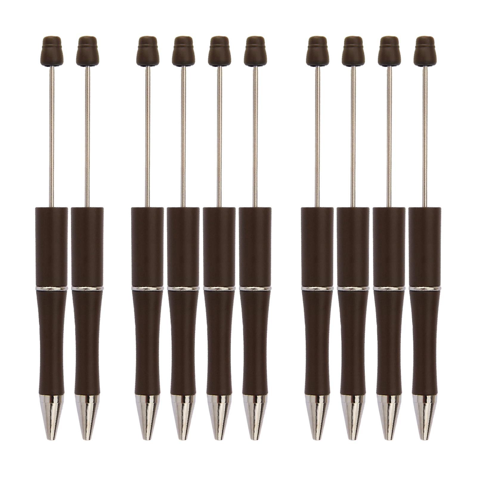 10 Pieces Beaded Pen Diy Crafting Pens For Diy Pen Kits Gift Supplies School Brown