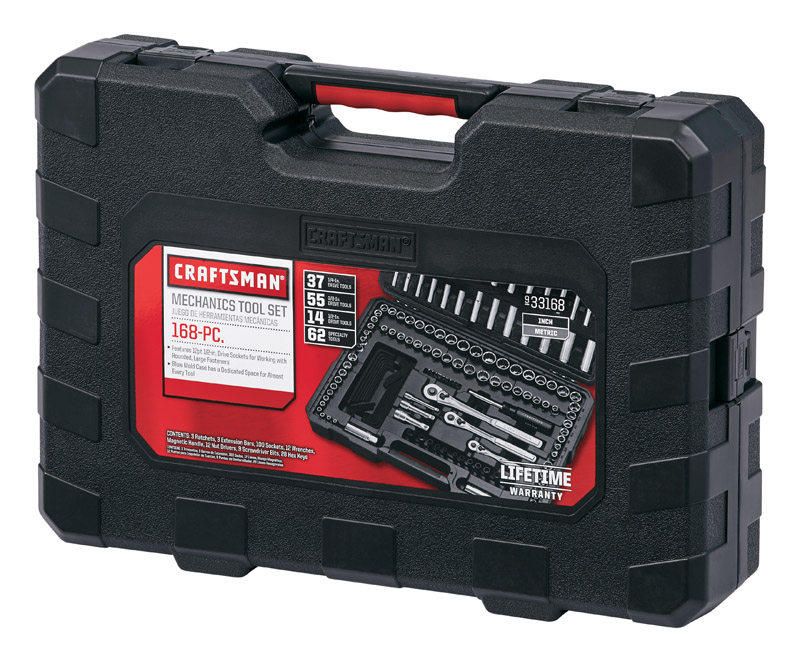 Craftsman 1/4 in. drive SAE 6 Point Mechanic\u0027s Tool Set 168 pc