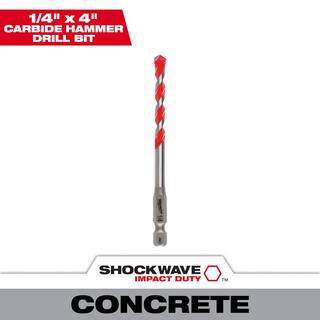 MW 14 in. x 2 in. x 4 in. SHOCKWAVE Carbide Hammer Drill Bit for Concrete Stone Masonry Drilling 48-20-9010