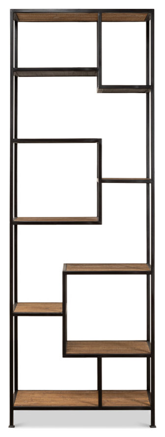 John Etagere Reclaimed Wood and Iron   Industrial   Bookcases   by Sideboards and Things  Houzz