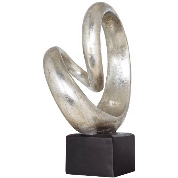 High Silver Finish Modern Sculpture