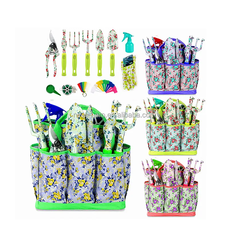 Heavy Duty Aluminum Gardening Tools Floral Print Manual Hand Garden Tool Flower Printing Yard Plant Supplies Gifts for Women Men