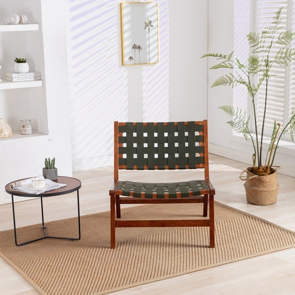 Modern Solid Wood Frame Accent Chair for Living Room