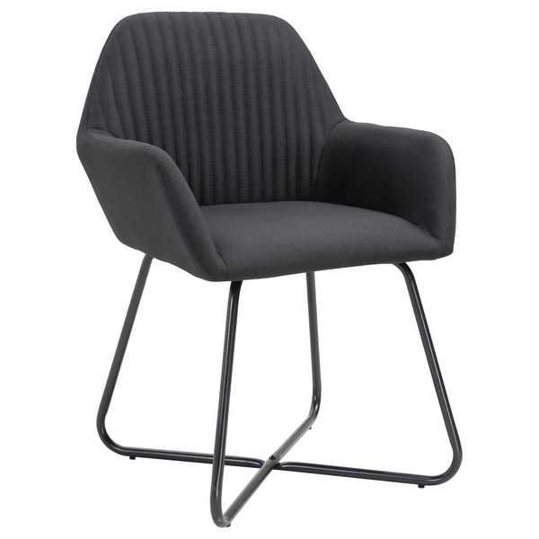 Dining Chairs 4 pcs Black Fabric