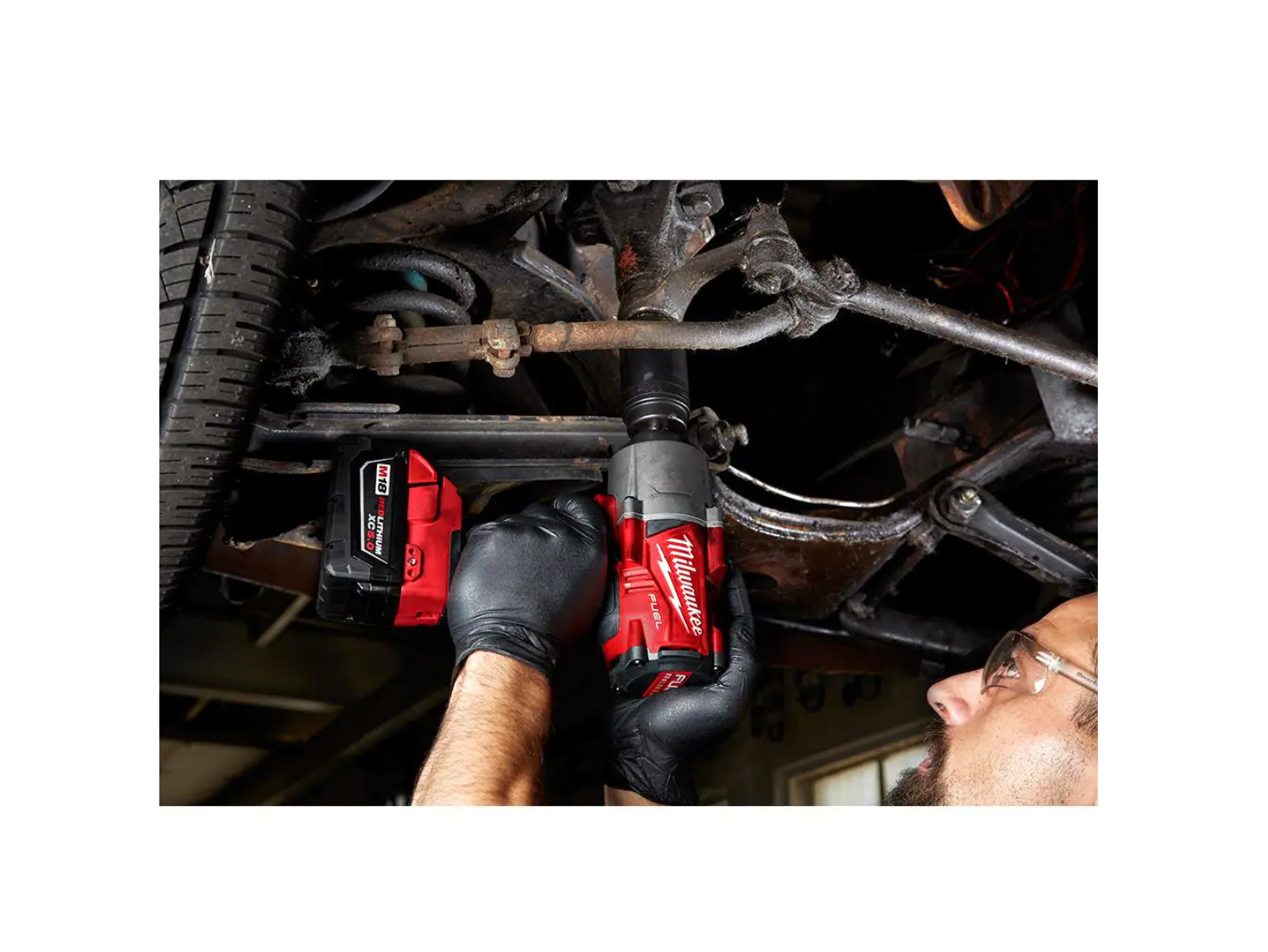 Milwaukee 2767-22-49-66-7022 M18 FUEL 18V Lithium-Ion Brushless Cordless 1/2 in. Impact Wrench (2 Battery Kit) with Impact Socket Set (9-Piece)