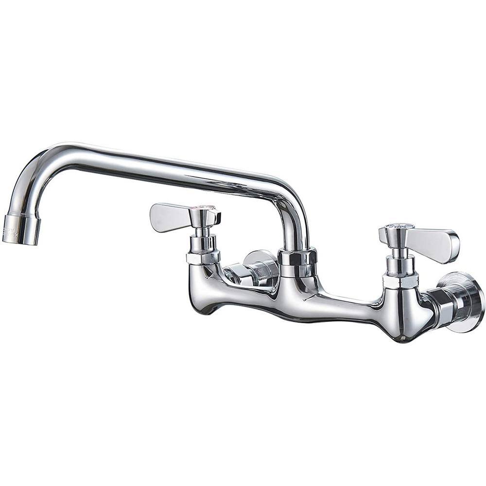 matrix decor Double Handle Wall Mounted Bathroom Faucet in Chrome MD-A-94254