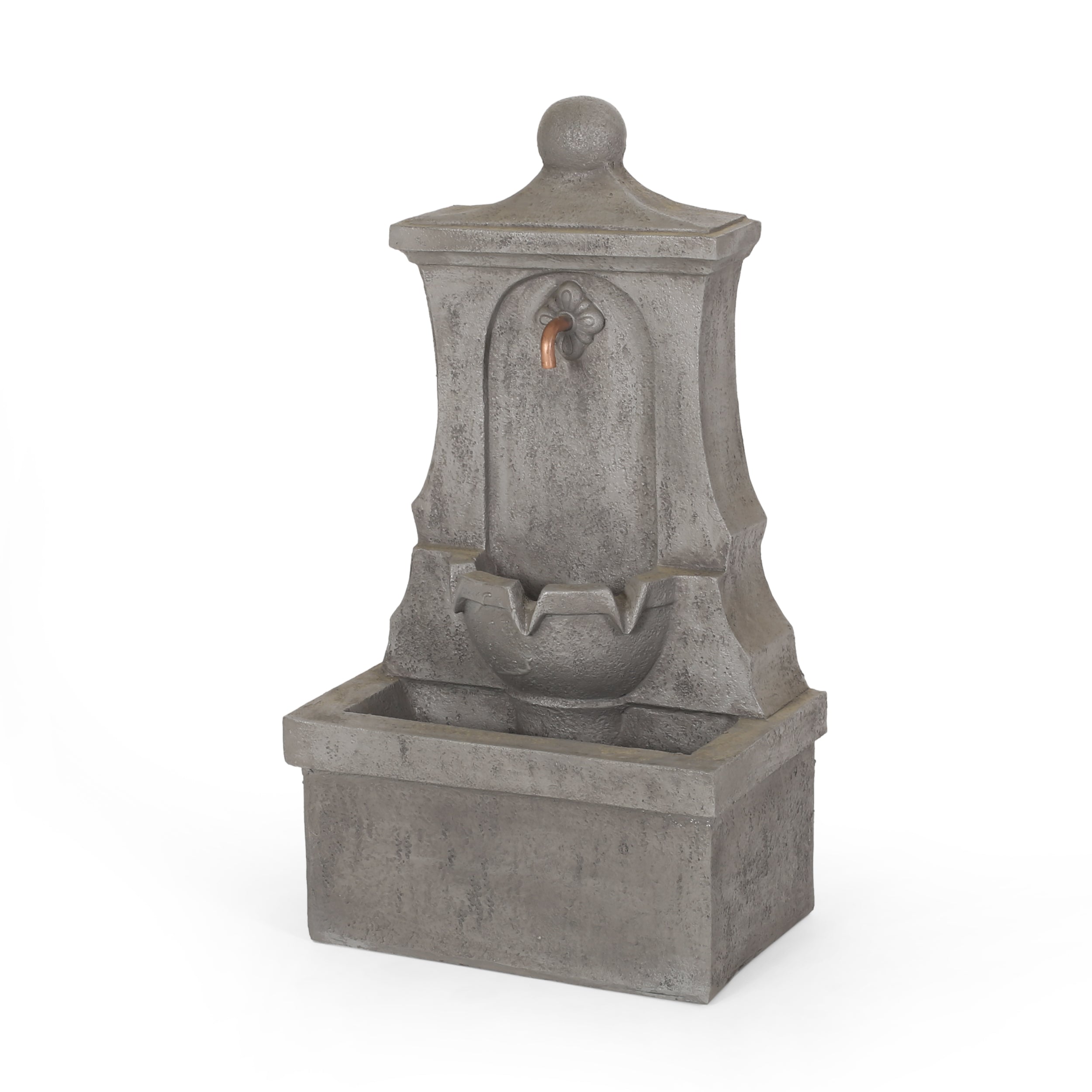 Frontage Outdoor 2-Tier Single Spout Fountain, Light Gray