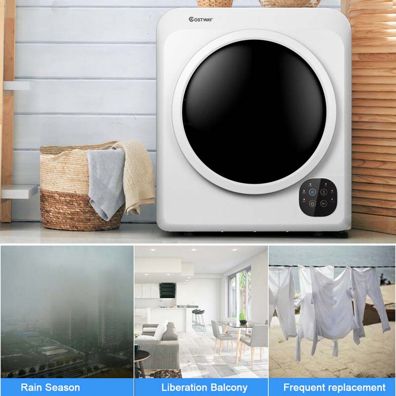 13.2 lbs Portable Dryer for Apartments, 1700W Front Load Tumble Dryer, Compact Clothes Dryer Machine