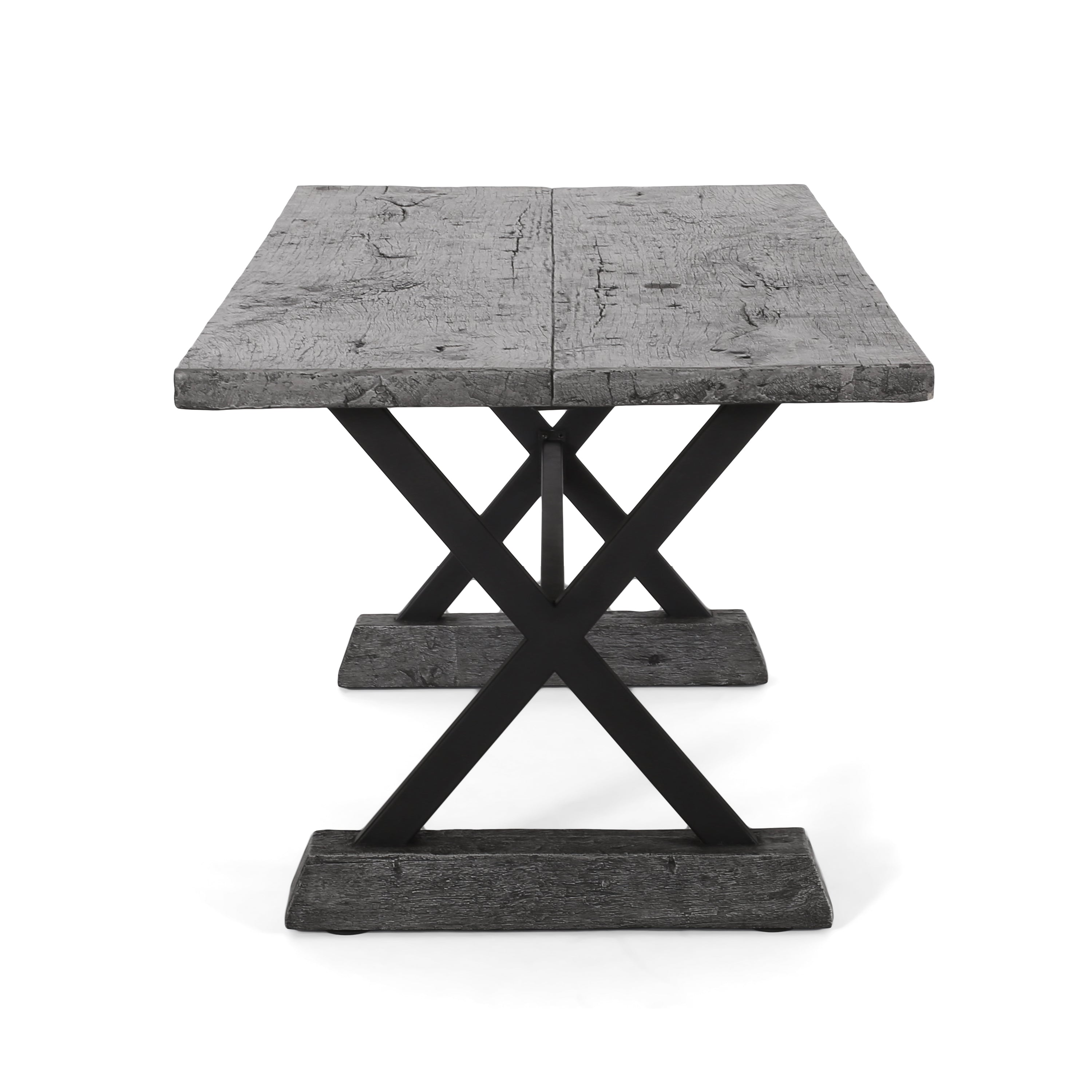 Lavelle Outdoor Lightweight Concrete Dining Table