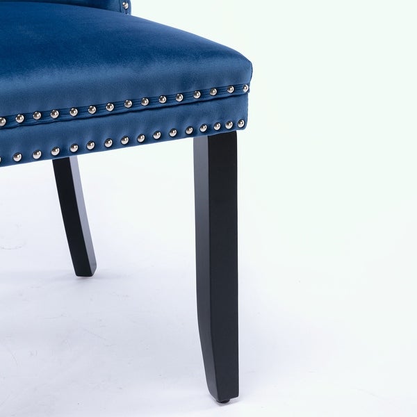 2Pcs High-end Tufted Velvet Dining Chair