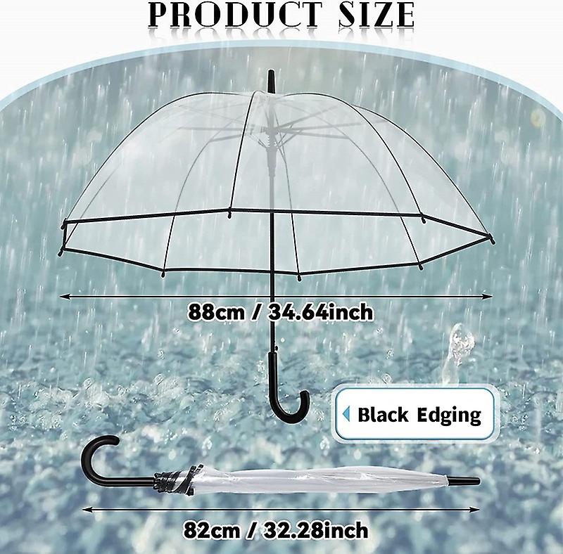 Rain and Windproof Umbrella - Perfect For Weddings， Travel And Outdoor Events - Curved Handle With Deluxe Finish