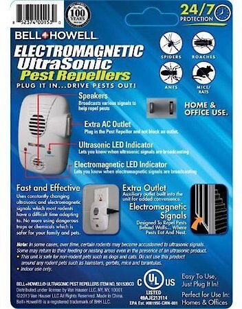 Bell + Howell Electromagnetic Ultrasonic Pest Repeller