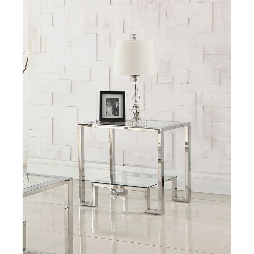 Best Master Furniture Glass End Table