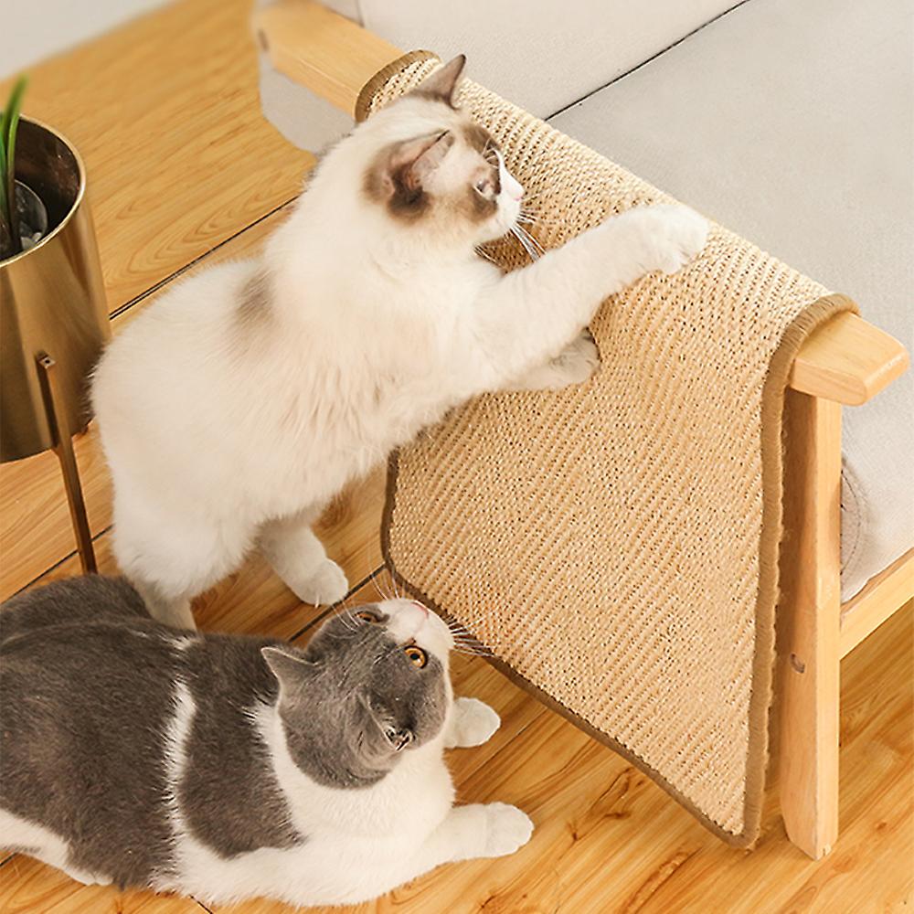 Natural Sisal Cat Scratcher Mat Board Kitten Cat Scraper Scratching Post Sharpen Nails Cat Sofa Protector Random Color Delivery